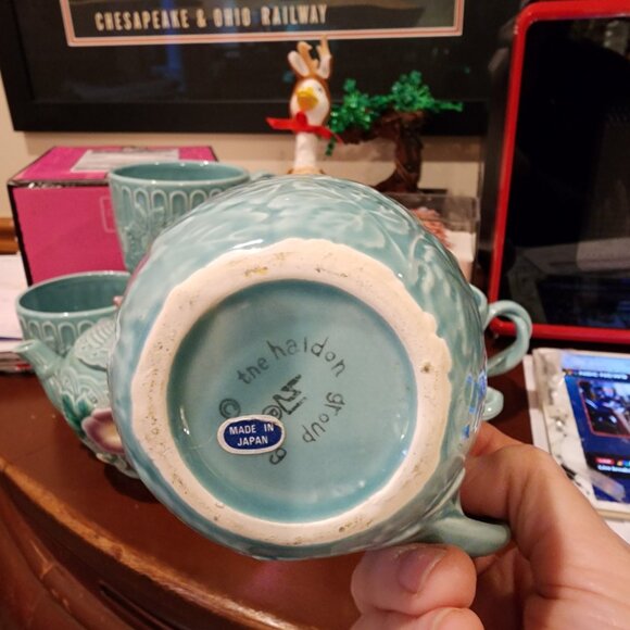 Vintage 1989 Haldon Group Basketweave Floral Tea Set – Service for 5 - Picture 9 of 10